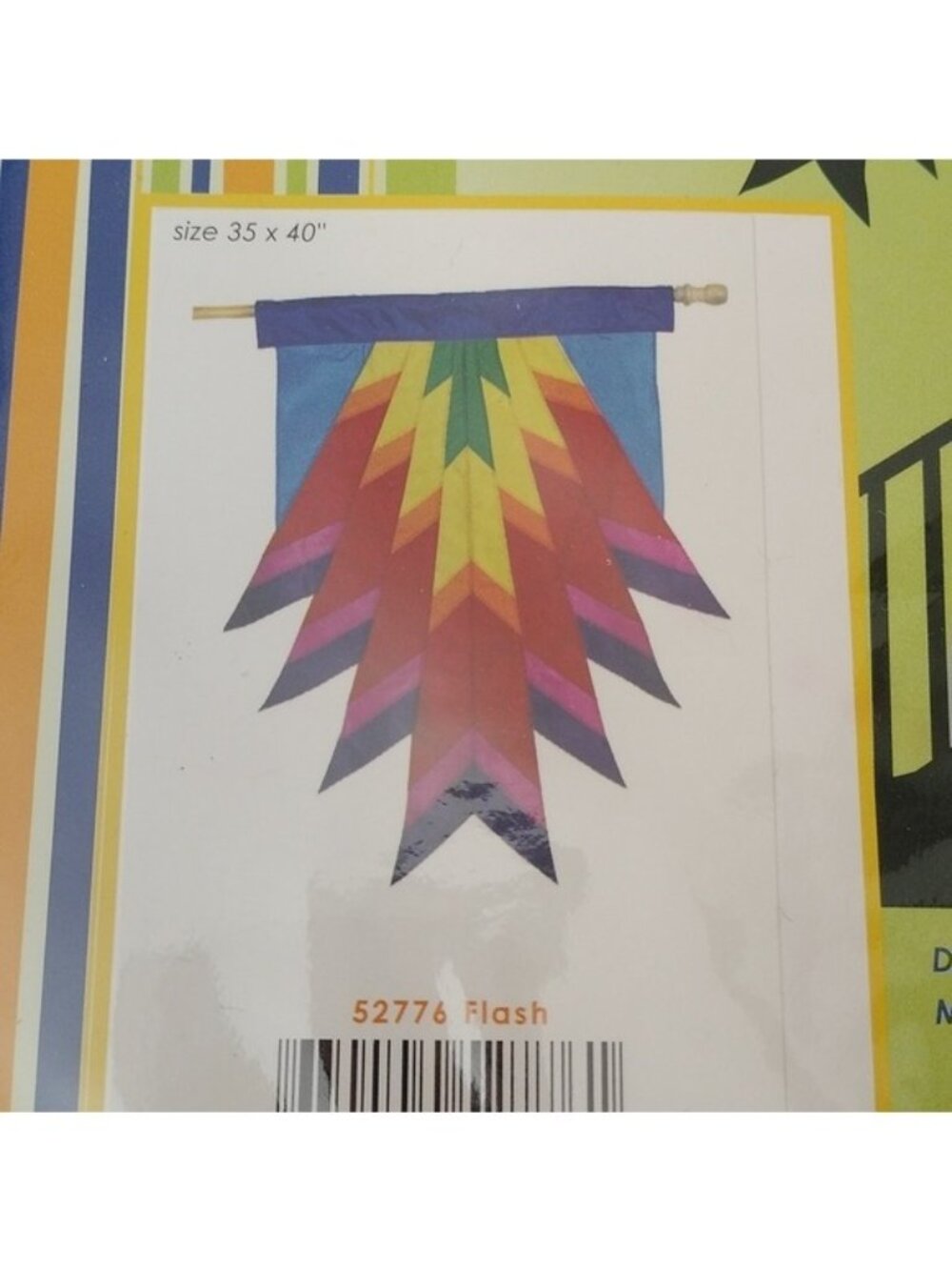 Flash Rainbow House Flag 32" x 40" Decorative Embroidery Fabric David Ti